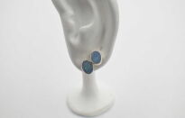 Kolczyki sztyft opal australijski dublet srebro 925 - 8