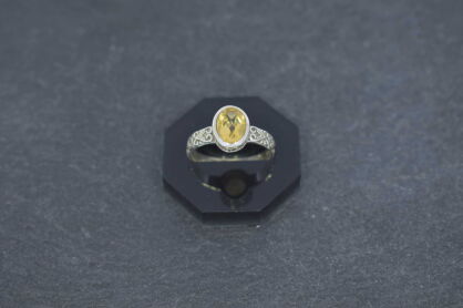 Srebrny pierścionek z cytrynem – rozmiar 13 Srebro 925