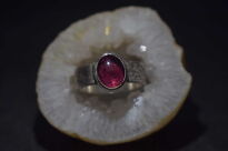 Pierścionek Turmalin Różowy Rubelit Srebro 925 - 6