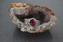 Pierścionek Turmalin Różowy Rubelit Srebro 925 - 7