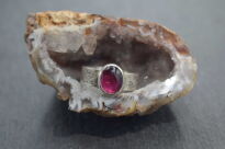 Pierścionek Turmalin Różowy Rubelit Srebro 925 - 8