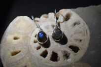 Kolczyki Wiszące Niebieski Labradoryt Srebro 925 - 11