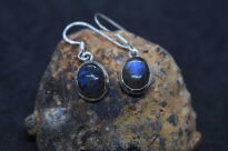 Kolczyki Wiszące Niebieski Labradoryt Srebro 925 - 12
