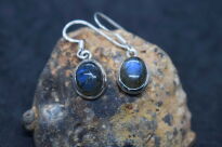 Kolczyki Wiszące Niebieski Labradoryt Srebro 925 - 6