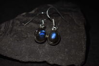 Kolczyki Wiszące Niebieski Labradoryt Srebro 925 - 9