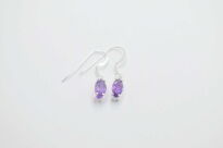 Kolczyki Wiszące Ametyst Fasetowany Srebro 925 Wiszące - 3
