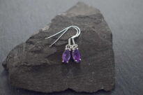 Kolczyki Wiszące Ametyst Fasetowany Srebro 925 Wiszące - 4