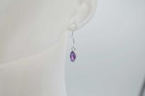 Kolczyki Wiszące Ametyst Fasetowany Srebro 925 Wiszące - 5