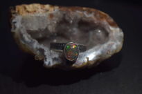 Pierścień Ciemny Opal z Etiopii r.16 Srebro 925 - 5