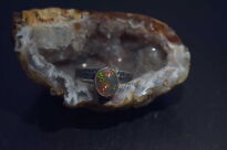 Pierścień Ciemny Opal z Etiopii r.16 Srebro 925 - 9