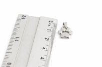 Zawieszka srebrna ŁAPKA psa kota 925 rodowana prezent - 7