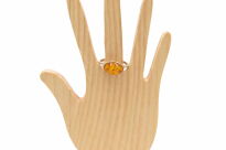 Pierścionek srebrny 925 z bursztynem owal klasyczny elegancki - 14