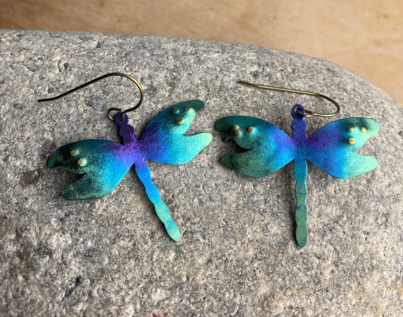 Letnia Ważka - kolczyki z tytanu