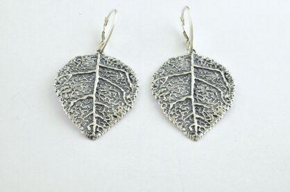 Kolczyki Liście Srebro 925