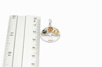 Srebrna zawieszka drzewo życia z bursztynem bałtyckim srebro 925 naturalny bursztyn - 9