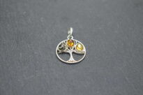 Srebrna zawieszka drzewo życia z bursztynem bałtyckim srebro 925 naturalny bursztyn - 4