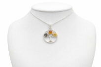 Srebrna zawieszka drzewo życia z bursztynem bałtyckim srebro 925 naturalny bursztyn - 5