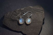 Kolczyki z Kamieniem Księżycowym Wiszące Srebro 925 - 5