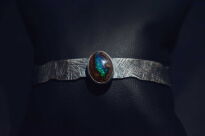 Bransoleta Opal Australijski Boulder Srebro 925 Rękodzieło - 7