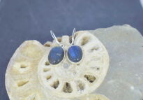 Kolczyki Wiszące Niebieski Labradoryt Srebro 925 - 11