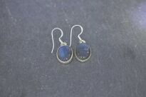 Kolczyki Wiszące Niebieski Labradoryt Srebro 925 - 4
