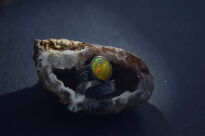 Pierścionek srebrny z opalem etiopskim duży pomarańczowy owal | ręcznie wykonany - 5