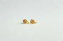 Kolczyki Bursztyn Bałtycki Zapięcie Angielskie Srebro Pozłocone 925 - 3