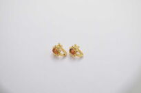 Kolczyki Bursztyn Bałtycki Zapięcie Angielskie Srebro Pozłocone 925 - 10