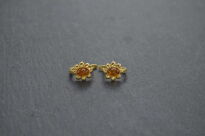 Kolczyki Bursztyn Bałtycki Zapięcie Angielskie Srebro Pozłocone 925 - 4