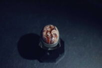 Pierścionek z Opalem Meksykańskim w Skale Macierzystej  Rękodzieło w Srebrze 925 r.17 - 4