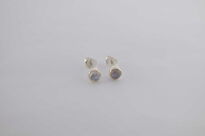 Kolczyki Kamień Księżycowy Sztyft, Srebro 925 - 10