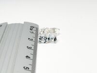Małe Kolczyki Topaz Sztyft Srebro 925 Naturalnie Niebieski Topaz - 4