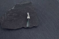 Turmalin zielony naturalny surowa zawieszka srebro 925 rękodzieło unikat - 3