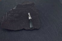 Turmalin zielony naturalny surowa zawieszka srebro 925 rękodzieło unikat - 5