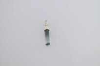 Turmalin zielony naturalny surowa zawieszka srebro 925 rękodzieło unikat - 7