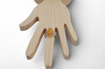 Srebrny pierścionek z bursztynem bałtyckim srebro 925 r.19 - 7