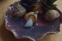 Wisiorek Opal Etiopia i Granat Srebro 925 i Mała Złota Kuleczka - 12