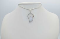 Wisiorek Opal Etiopia i Granat Srebro 925 i Mała Złota Kuleczka - 5