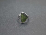 Pierścionek Mołdawit Wełtawit r.16 Srebro 925 Rękodzieło - 2