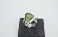 Pierścionek Mołdawit Wełtawit r.16 Srebro 925 Rękodzieło - 10