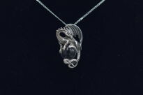 Srebrny wisior smok z kulą kryształ górski srebro 925 - 3