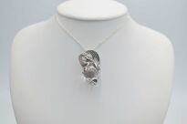 Srebrny wisior smok z kulą kryształ górski srebro 925 - 8