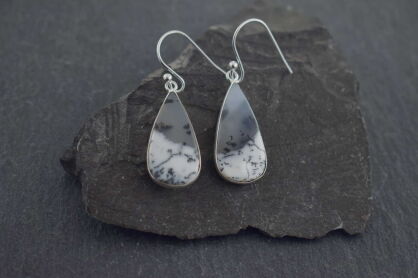 Kolczyki z Agatem dendrytowym Srebro 925 Agat Drzewiasty